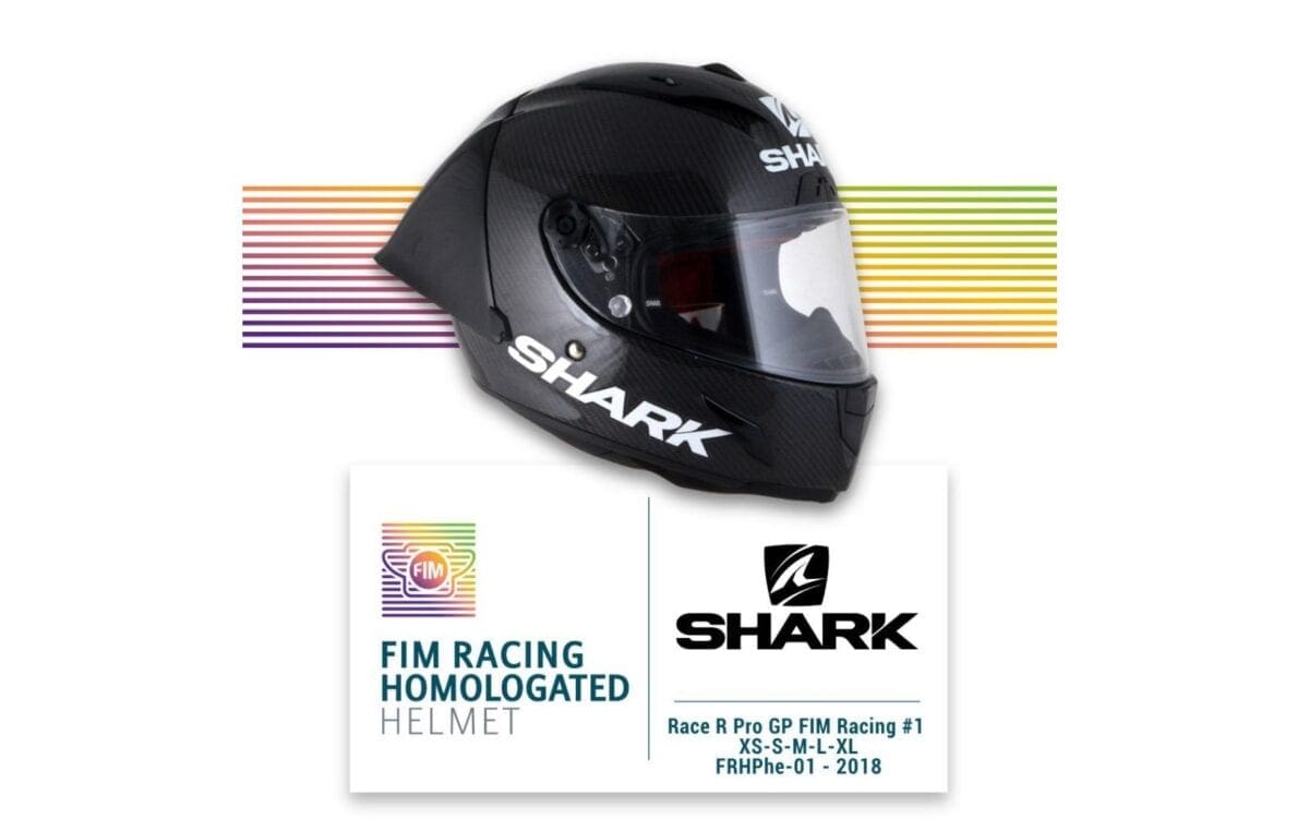 NEW GEAR: Shark's FIM approved RACE helmet. The Race-R Pro GP FIM